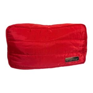 Smashbox Accessories/Make Up / Cosmetic Bag Large 10x4x6 Red Quilted Puff